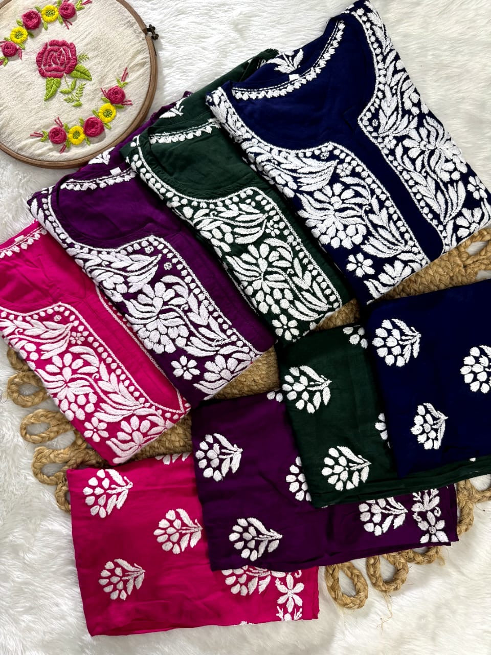 Modal big Buta embroidered Kurta & Plazzo