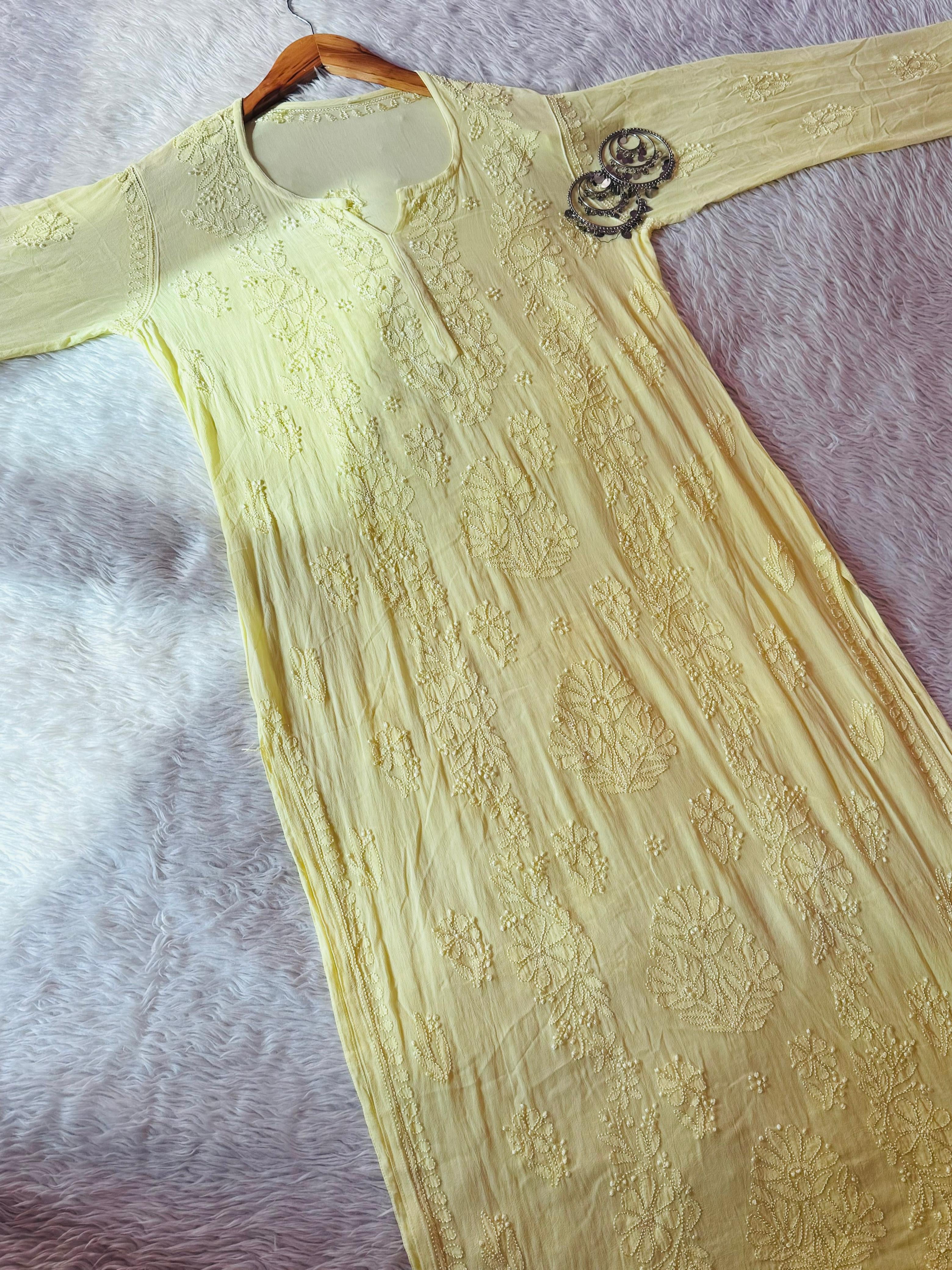 Double chadi Bakhiya Viscose kurta