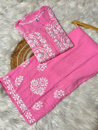 Heavy Chikankari Rayon Plazo Co-ord Set