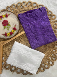 Dual Ombre Viscose Muqaish Handwork Kurta