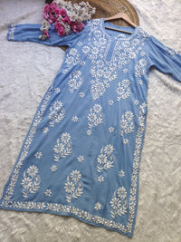 Modal Premium chikankari Big Buta Kurta