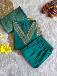 Roman Silk Blue 3pc Ethnic Set