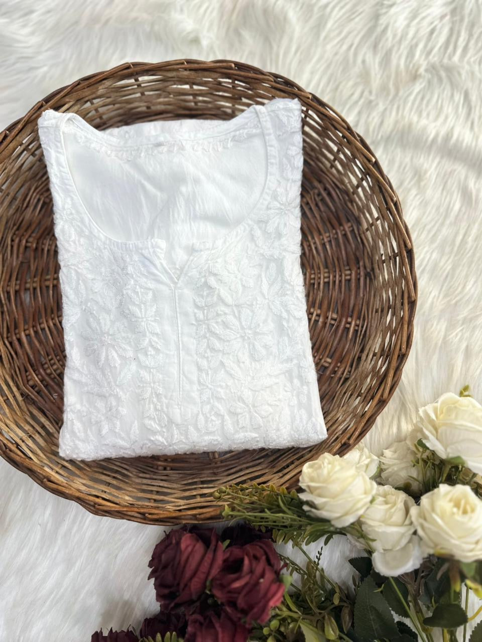 Rayon soft Regular Wear Embroidery Short top