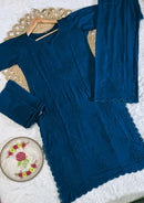 Exclusive Rayon Cutwork 3pc Set with Chiffon Dupatta
