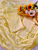 Rangrez Pastel shade mul cotton dupatta plazzo 3pc set