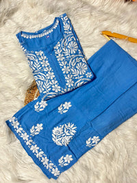 Heavy Chikankari Rayon Plazo Co-ord Set