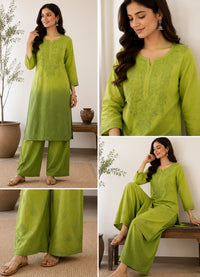 Rangrez Ombre Chikankari 2pc Rayon Soft Set