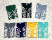 Modal cotton Big flower buta kurta