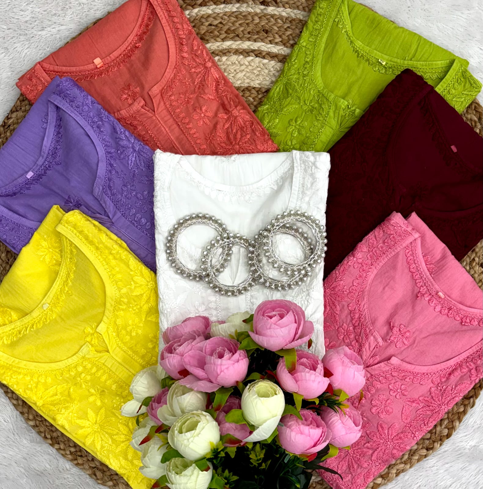 Noor 3d embroidery cotton Combo