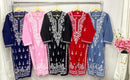 Soft pure cotton Long chikankari work kurta