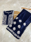 Heavy Rayon Chikankari Kurta Plazzo Set