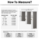 2 Pcs Black Grunge Blackout Emboss Faux Silk Room Darkening Window/Door/Long Door Curtains