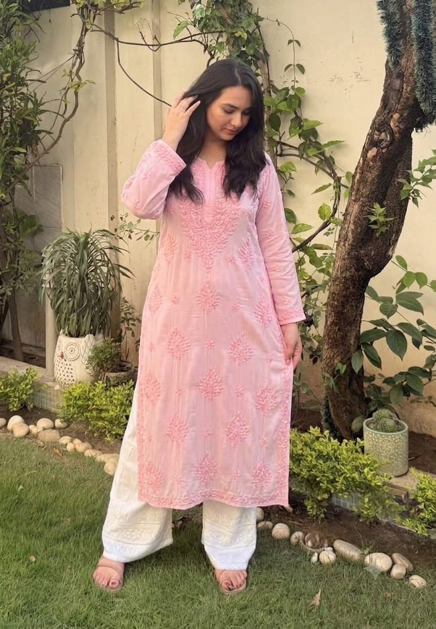 Ghass patti handmade modal kurta set
