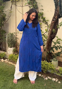 Ghass patti handmade modal kurta set
