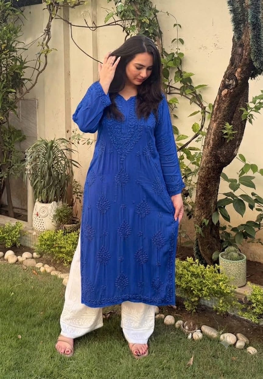 Ghass patti handmade modal kurta set