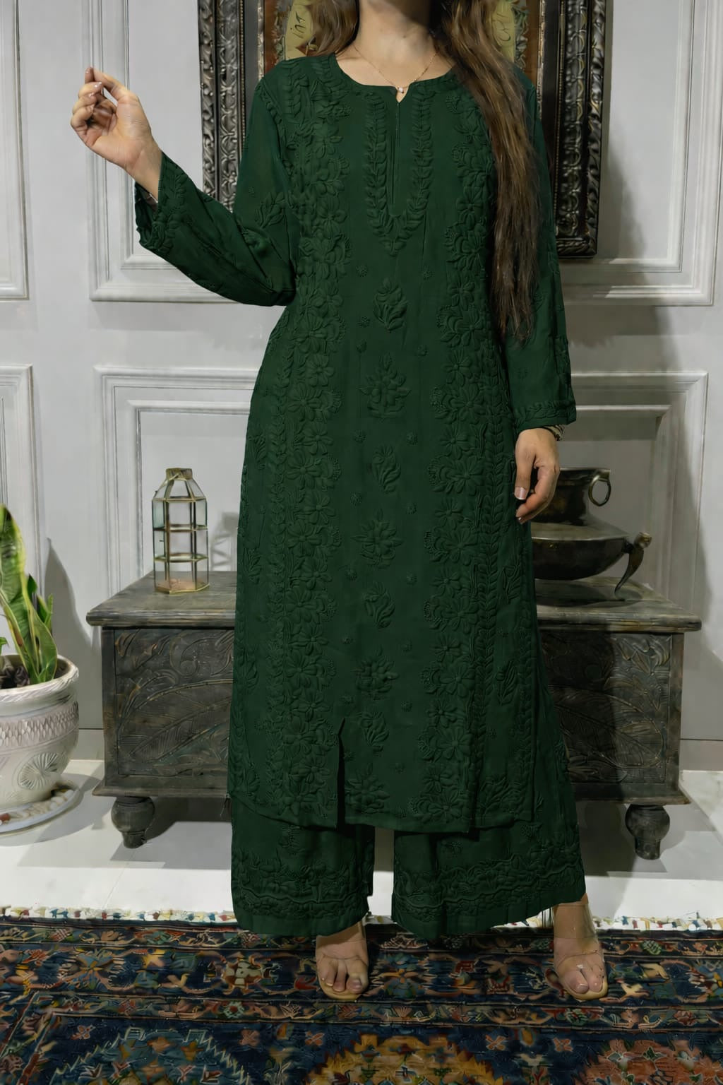 Batson Viscose Heavy Work 2pc Chikankari