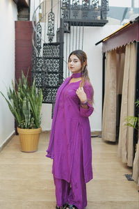 Chanderi Muqaish 3pc Co-ord Set