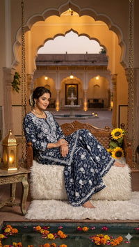 Mul mul printed comfy Gharara Set