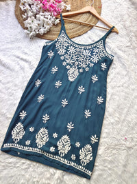 Short Noodle strap middy top