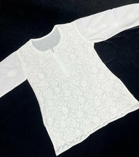 White Pure Cotton Short Top