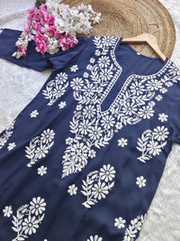 Modal Premium chikankari Big Buta Kurta