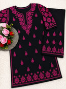 Pure Modal Cotton Flower embroidery chikankari Set