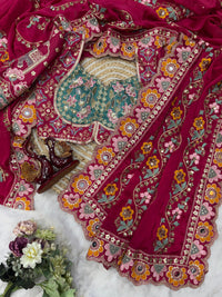 Soft Rangoli silk dori embroidered saree