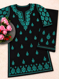 Pure Modal Cotton Flower embroidery chikankari Set