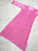 Resham long heavy Jaal Kurta handcrafted
