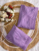 Chanderi Angrakha Style With Lace Pattern