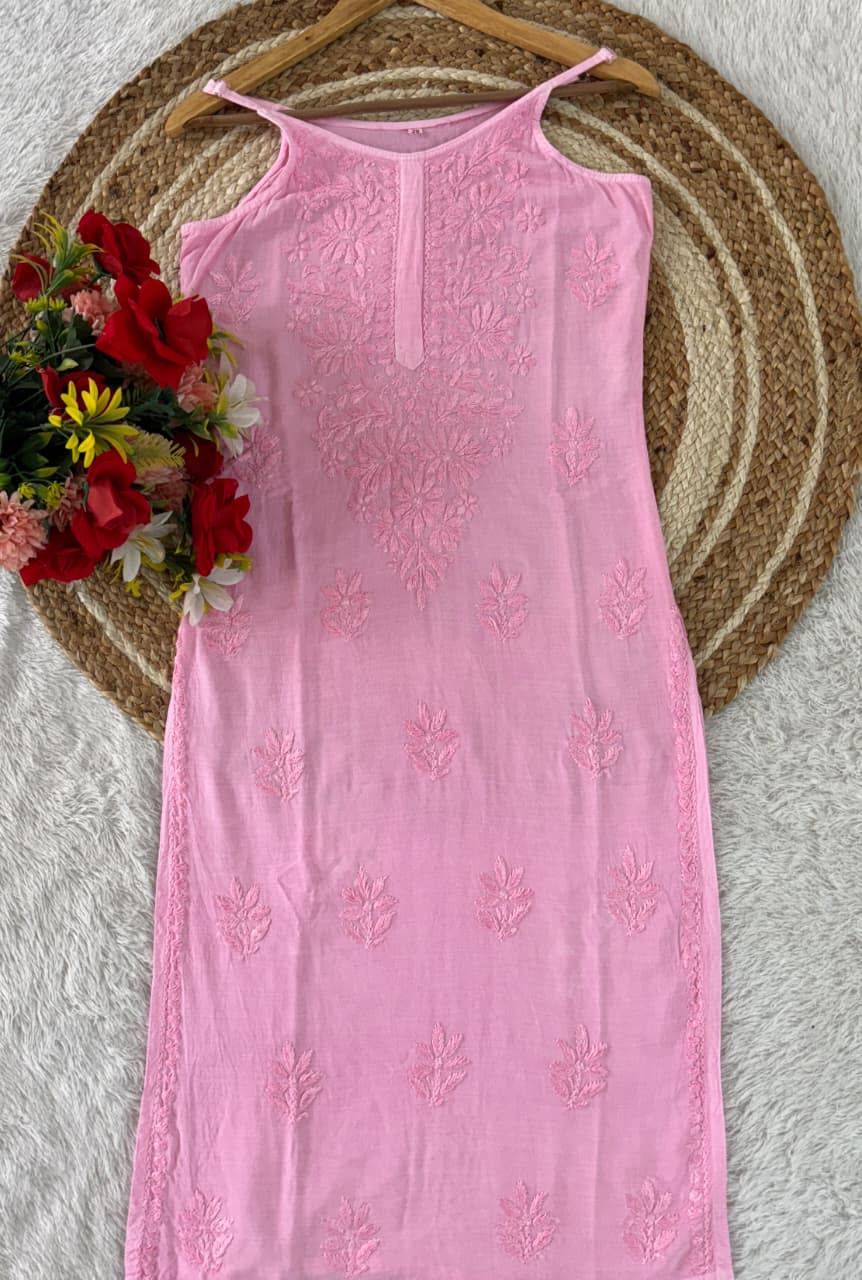 Sleeveless rayon Ghaspatti Soft Gala Buti top