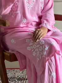Rayon Soft Chikankari Gharara Set