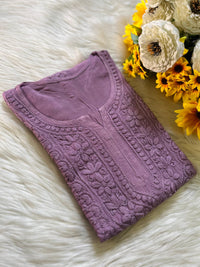 Pure 3d Work muslin embroidered Kurta