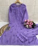 Chanderi Gala buti Lace desinger 2pc set