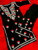 Phool Heavy 3d 2pc set flowered Chikankari