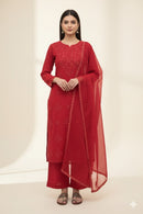 Zara Luxury Chikankari Georgette Suit – Hand Embroidered Muqaish Work 3pc Set