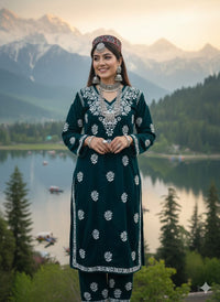 Chikankari Velvet Kurta Plazzo