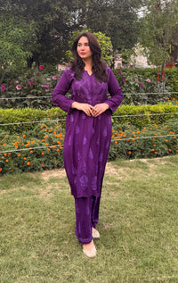 Golden muqaish Rayon Handwork 2pc Set