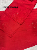 Heavy Muqaish work zoya Rayon Soft 3pc Set