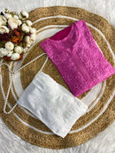 Part wear Chikankari viscose Self Kurta With Inner