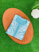 Handembroided Cotton Silk Non-Transparent Kurtis