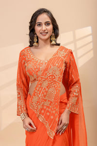 Faux Georgette tending saree