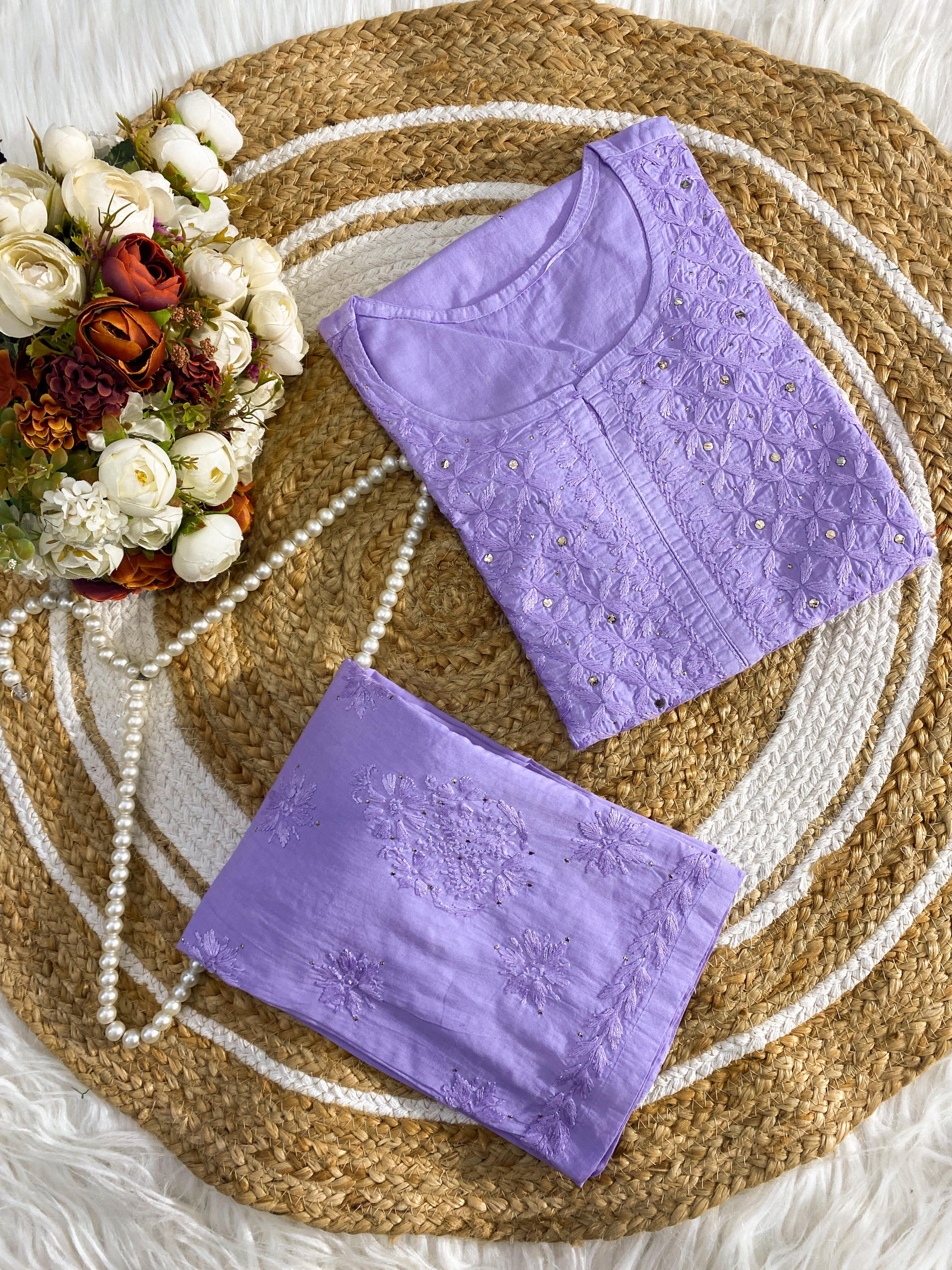 Muqaish work Zoya chikankari Set