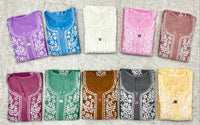 Plus Size Chanderi Kurti Crafted