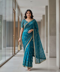 Designer Saree satin Silk