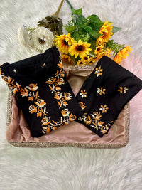Rayon Thread Co-ord Plazzo Flowers embroidered