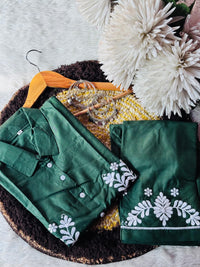 Zara White embroidery chikankari Co-ord Set