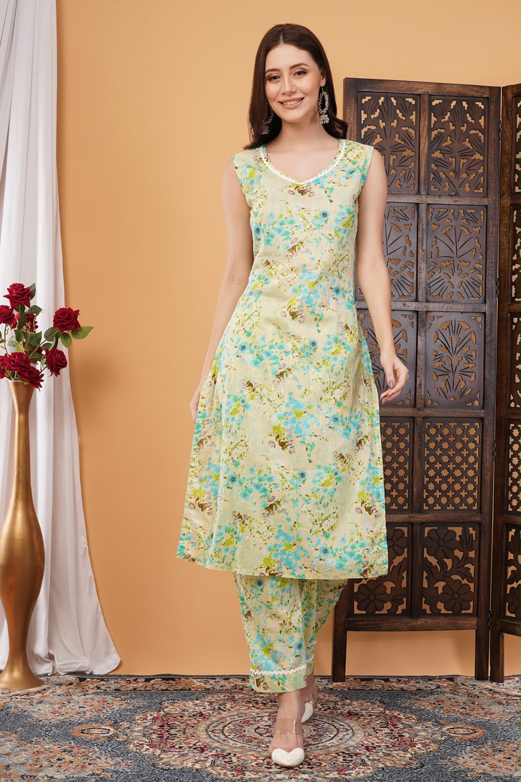 Summer Friendly Mul Sleeveless set