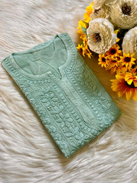 Pure 3d Work muslin embroidered Kurta