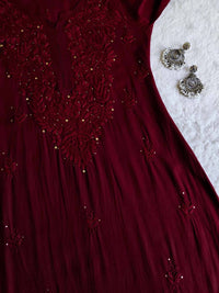 Zoya Rangrez Muqaish Soft Rich long Kurta